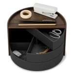 Umbra storage box with rotating drawers, black color - Umbra