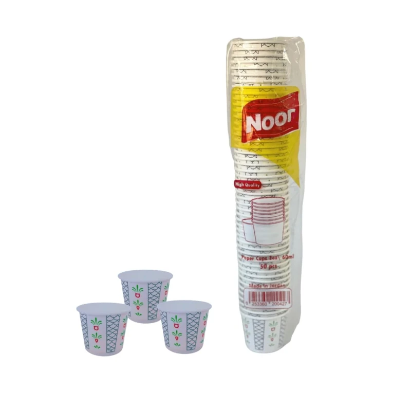 Noor Paper Cups, 50 Cups, 56.6 Gram - Noor