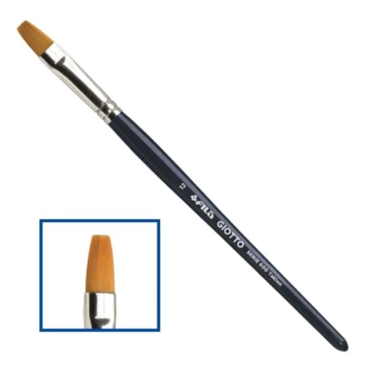 Giotto Fila Paintbrush Taklon Flat Tip Series 600/12 Giotto Fila Paintbrush Taklon Flat Tip Series 600/12