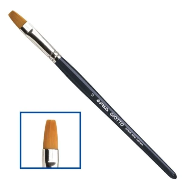 Giotto Fila Paintbrush Taklon Flat Tip Series 600/12 - Giotto