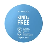 Rimmel KIND & FREE Pressed Powder 020 Light Talc Free Foundation with Aloe Vera & Tapioca for Sensitive Skin 10g - Rimmel London