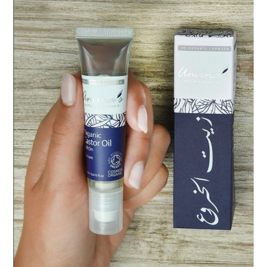 Amina's Organic Castor Oil Roll-On Eye Care, 20 Ml - Amina's Natural Skin Care - Image 6