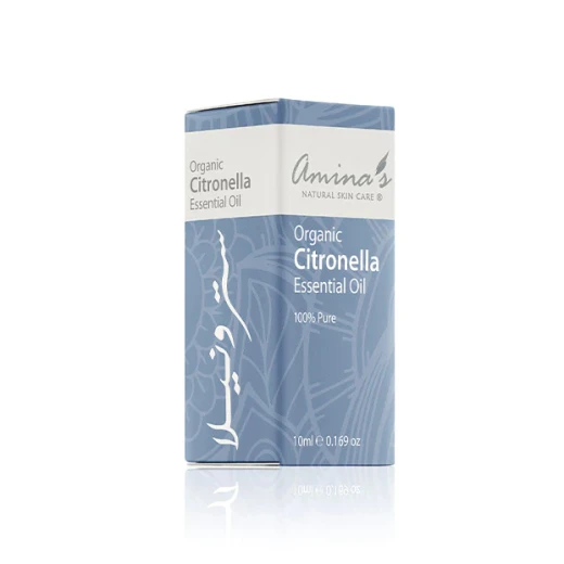 Amina's Organic Citronella Essential Oil, 10 ml - Amina's Natural Skin Care - Image 2