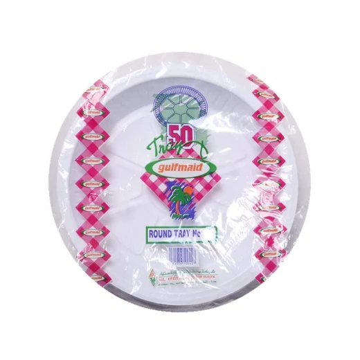 Gulfmaid Plastic Plates, Number 22, Round Size, 50 Pieces Gulfmaid Plastic Plates, Number 22, Round Size, 50 Pieces