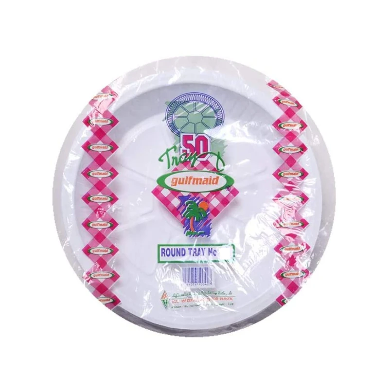 Gulfmaid Plastic Plates, Number 22, Round Size, 50 Pieces - Gulfmaid