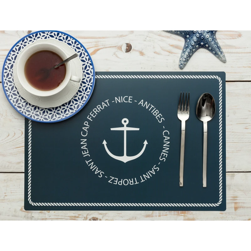 Madame Coco Auhert Placemat, Blue Color, 4 Pieces - Madame COCO