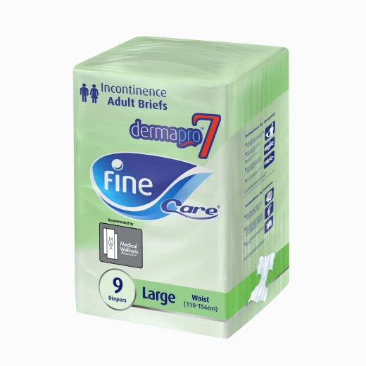 Fine Care Incontinence Unisex Briefs, Large, Waist 110 -156 Cm, 9 Briefs Fine Care Incontinence Unisex Briefs, Large, Waist 110 -156 Cm, 9 Briefs