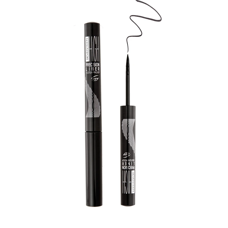 Seventeen High Precision Waterproof Eyeliner Carbon Black 01 Long Lasting Cat Eye Makeup Kit - Seventeen