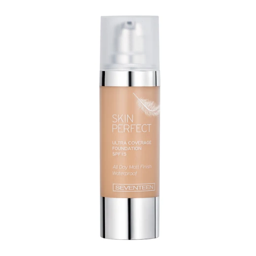 Seventeen Skin Perfect Ultra Coverage Waterproof Foundation Shade 03 30ml Matte Finish Makeup for All Skin Types