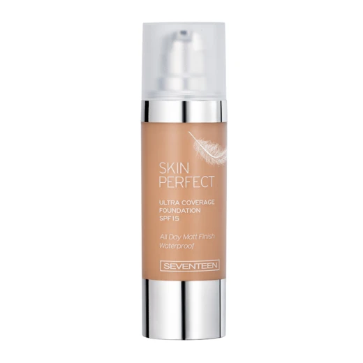 Seventeen Skin Perfect Ultra Coverage Waterproof Foundation Matte Finish Makeup 30ml Flawless Complexion