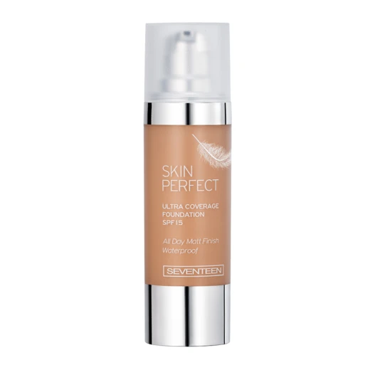 Seventeen Skin Perfect Ultra Coverage Waterproof Foundation Shade 07 30ml Matte Finish Makeup for Flawless Complexion