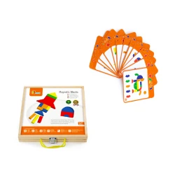 Viga Magnetic Pattern Blocks and Tangram Puzzles in Storage Case