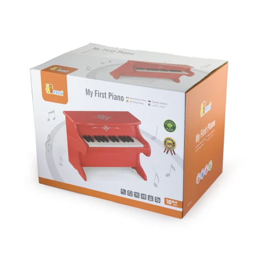 Viga Toys Piano, Red Color - Viga - Image 2