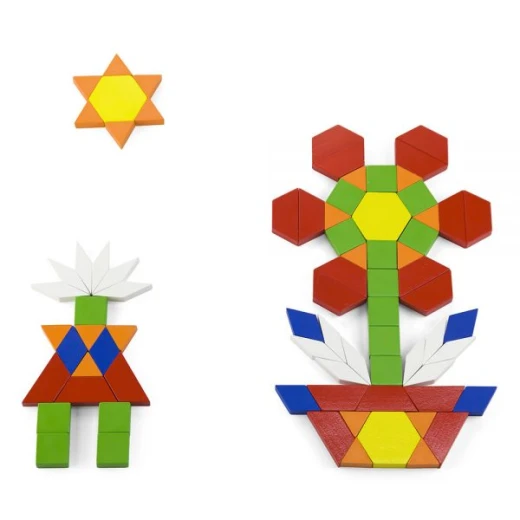 Viga Wood Pattern Block Set, 250 Pieces - Viga - Image 2