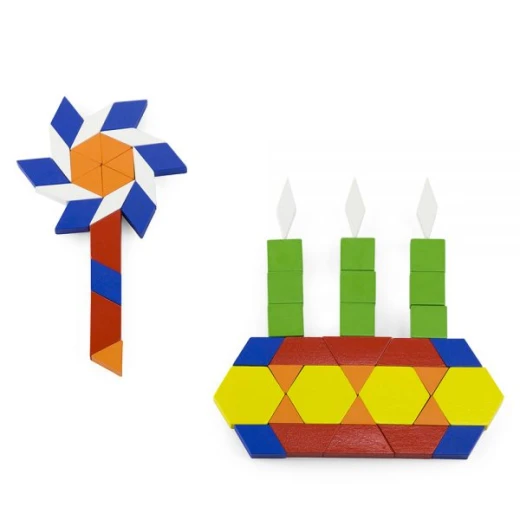 Viga Wood Pattern Block Set, 250 Pieces - Viga - Image 3