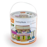 Viga Bucket Wooden Creation Blocks, 250 Pieces - Viga