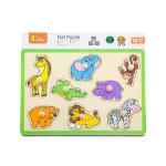 Viga Flat Puzzle, Wild Animals Design - Viga