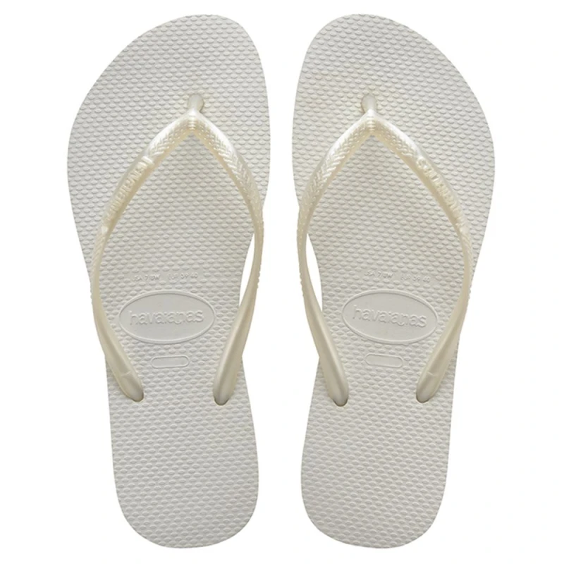 Havaianas Slim Steel Flip Flop, White Color - Havaianas