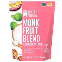 Better Body Food Gluten Free Monk Fruit Blend, 454 Gram