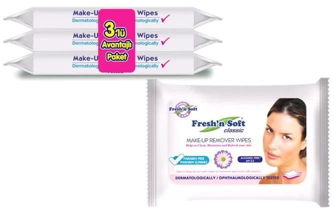 Fresh'n soft Make up Remover, 20 Wipe, 2+1 Offer - Fresh'n Soft