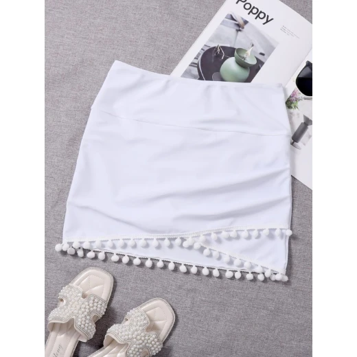 Beach Bikini Skirt, White Color Beach Bikini Skirt, White Color