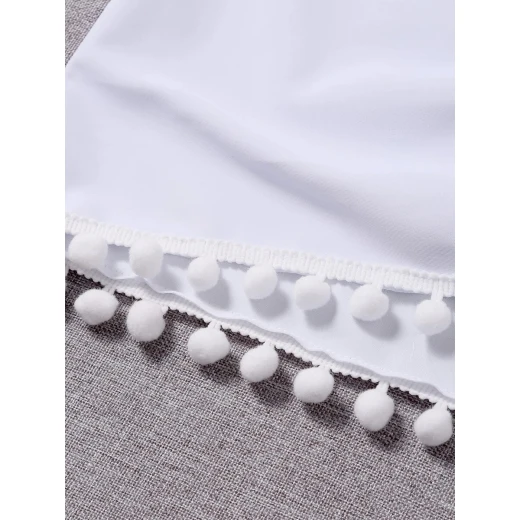 Beach Bikini Skirt, White Color - Image 3