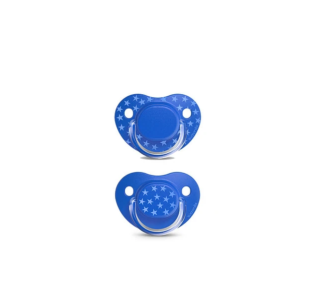 Suavinex The Basics Anatomical Pacifier, Blue Color, Pack of 2 Pieces, 0-6 Months - Suavinex