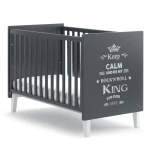 Italbaby Baby Bed Rockstar King Design, Grey Color - Italbaby