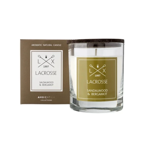 Ambientair Lacrosse Scented Candle, Sandalwood and Bergamot Scent, 200 Gram Ambientair Lacrosse Scented Candle, Sandalwood and Bergamot Scent, 200 Gram