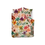 Bedding house fiori duvet cover set, multicolor, twin size, 2 pieces - Bedding House
