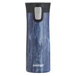 Contigo Pinnacle Autoseal Travel Mug, Stainless Steel Thermal Mug, Vacuum Flask, Leakproof Tumbler, Coffee Mug with BPA Free Easy-Clean Lid, Blueslate, 420 ml - Contigo