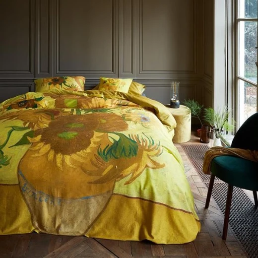 Bedding house van gogh duvet cover set, yellow color, king and super king size, 3 pieces - Bedding House - Image 5