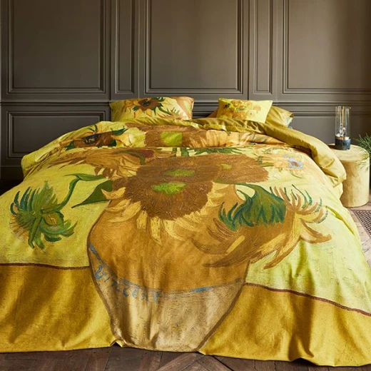 Bedding house van gogh duvet cover set, yellow color, king and super king size, 3 pieces - Bedding House - Image 2