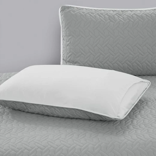 Nova home cross double face bedspread set, grey and silver color, king size, 4 pieces - Nova Home - Image 6