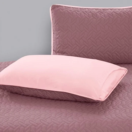 Nova home cross double face bedspread set, purple and lilac color, king size, 4 pieces - Nova Home - Image 7