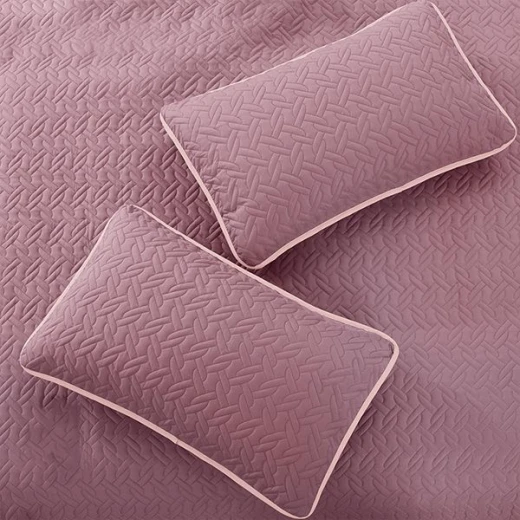Nova home cross double face bedspread set, purple and lilac color, king size, 4 pieces - Nova Home - Image 6