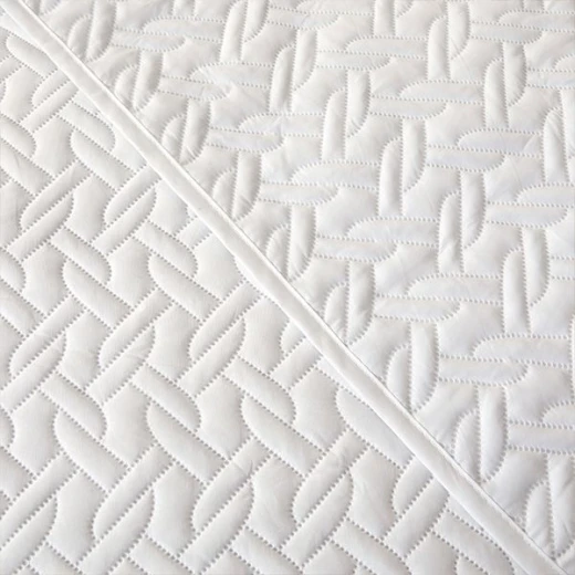 Nova home cross double face bedspread set, white color, king size, 4 pieces - Nova Home - Image 3