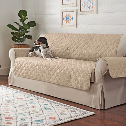 Nova Home Sure Fit Sofa Protector, Taupe Color, 7 Seats - Nova Home - Image 3