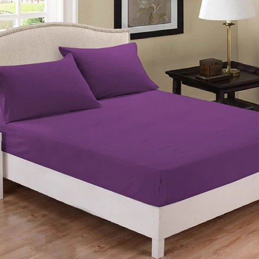 Fieldcrest Plain Fitted Sheet Set, Dark Purple Color, Twin Size Fieldcrest Plain Fitted Sheet Set, Dark Purple Color, Twin Size