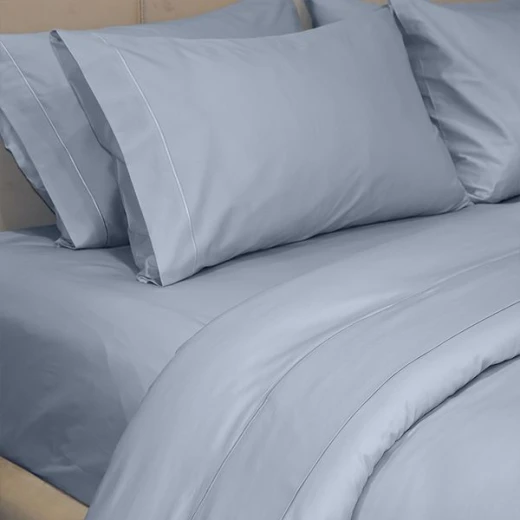 Fieldcrest plain duvet cover, cotton, blue color, king size - Fieldcrest - Image 2
