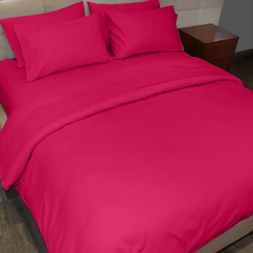 غطاء وجه لحاف بتصميم سادة, قطن, باللون الفوشيا, حجم مجوز من فيلدكريست غطاء وجه لحاف بتصميم سادة, قطن, باللون الفوشيا, حجم مجوز من فيلدكريست