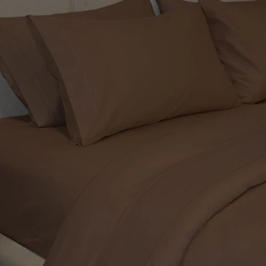 Fieldcrest plain duvet cover, cotton, dark brown color, twin size - Fieldcrest - Image 3