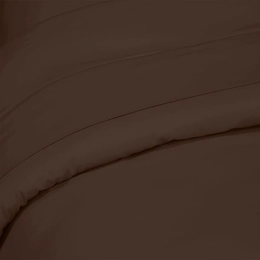 Fieldcrest plain duvet cover, cotton, dark brown color, twin size - Fieldcrest - Image 2