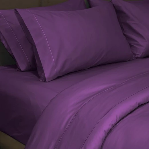Fieldcrest plain duvet cover, cotton, dark purple color, twin size - Fieldcrest - Image 3