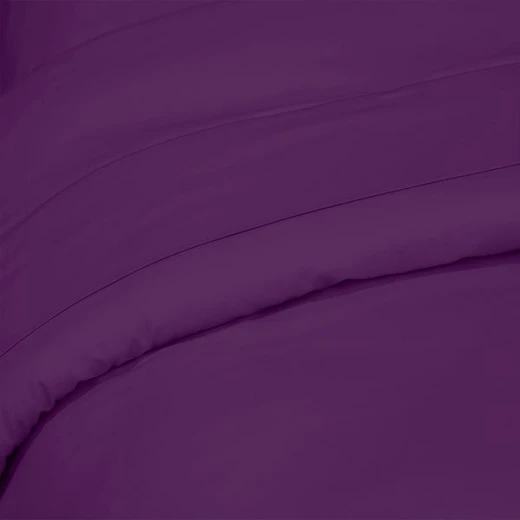 Fieldcrest plain duvet cover, cotton, dark purple color, twin size - Fieldcrest - Image 2