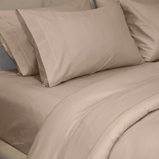 Fieldcrest plain duvet cover, cotton, linen color, twin size - Fieldcrest - Image 2