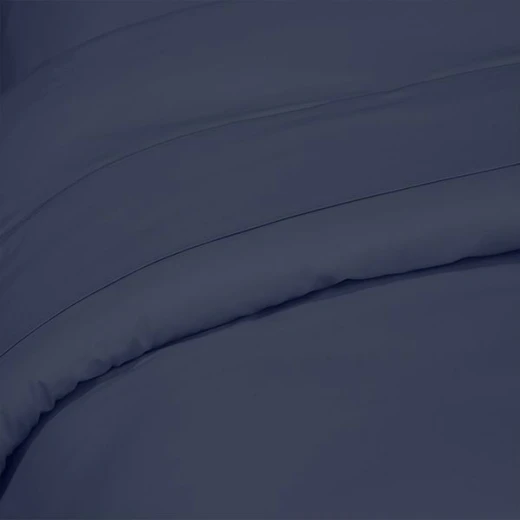 Fieldcrest Plain Duvet Cover, Cotton, Navy Blue Color, Twin Size - Fieldcrest - Image 2