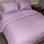 Fieldcrest plain duvet cover, cotton, plum color, twin size - Fieldcrest