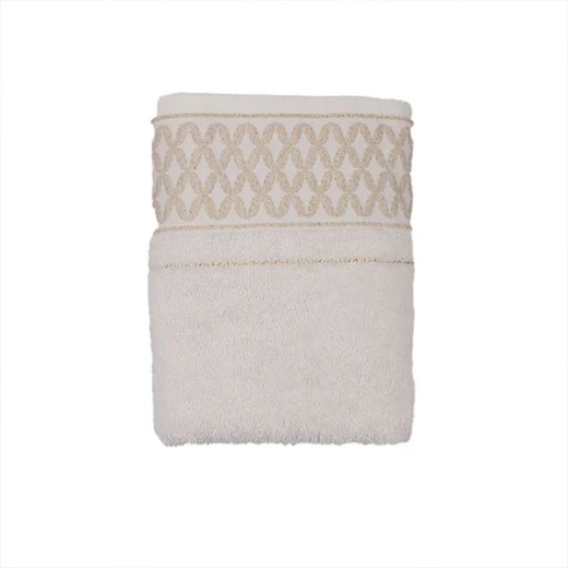 Nova home carrara  jacquard towel, white color, 50x90 size