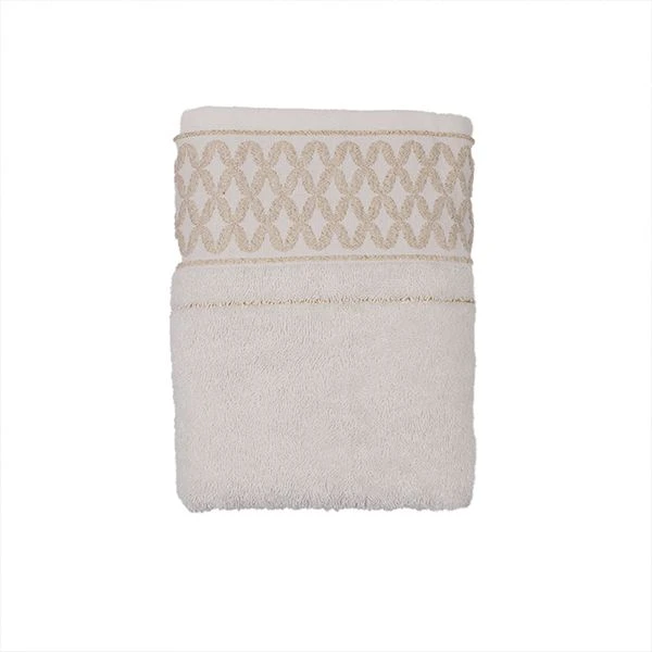 Nova home carrara  jacquard towel, white color, 50x90 size - Nova Home